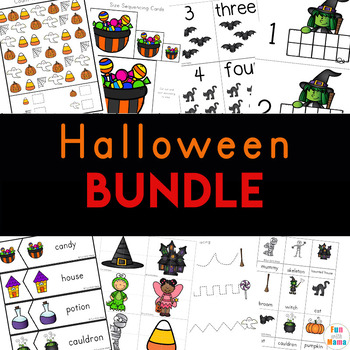 Preview of Halloween Activities Preschool Bundle