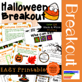 Halloween Activities: Printable Breakout Game/Escape Room 
