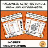 Halloween Activities, Puzzles, and Coloring Bundle for Pre