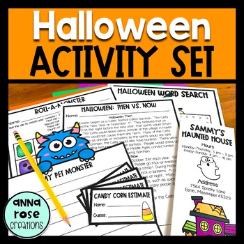 Halloween Activities Set - Reading, Writing Prompts, Math | TPT