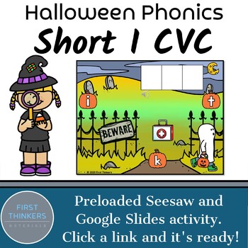 Halloween Activities Short I CVC Words Google Slides Seesaw | Fall ...