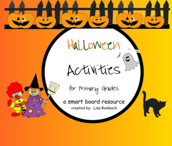 Preview of Halloween Activities Smart Board Activities for beginning learners