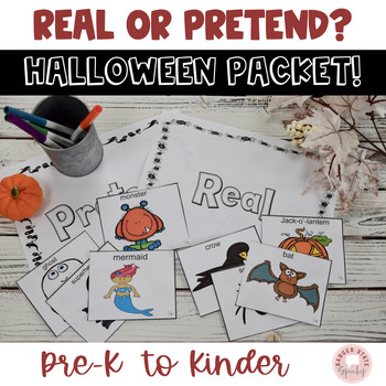 Preview of Halloween Activities Social Story Sorting Real or Pretend Autism