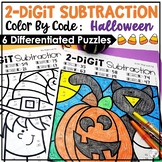 Halloween Activities | Two Digit Subtraction Color by Numb