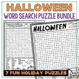 Halloween Word Search Puzzles Bundle Word Find Activities 