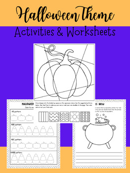 Preview of Halloween Activities & Worksheet Bundle