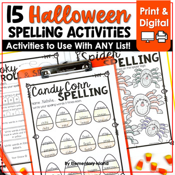 Preview of Halloween Activities and Fall Activities | Spelling Activities any list