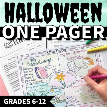 Preview of Halloween Art Projects: Halloween ELA Activities for Middle School & High School