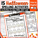 Halloween Activities and Fall Activities for Spelling with
