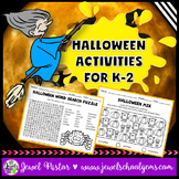 Halloween Activities and Worksheets Kindergarten 1st 2nd Grade 