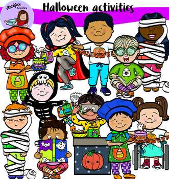 halloween action picture clipart