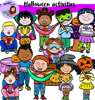 halloween action picture clipart