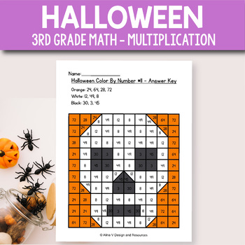Halloween Math Activities 3Rd Grade Fun Multiplication Worksheets Color Code