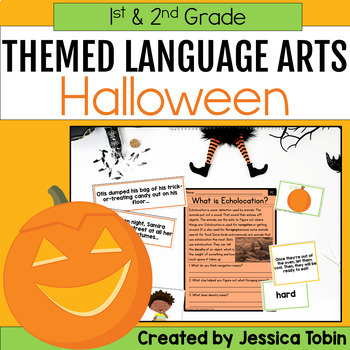 Preview of Halloween Activities for ELA 1st & 2nd Grade- Reading, Writing, Grammar