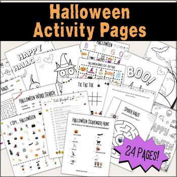 Preview of Halloween Activities for Kids | Halloween BINGO and Coloring Pages