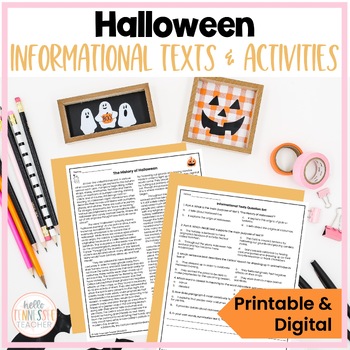 Preview of Halloween Activities for Middle Grades, Reading & Informative Writing
