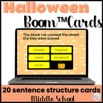 Preview of Halloween Activities for Middle School - Boom™ Cards
