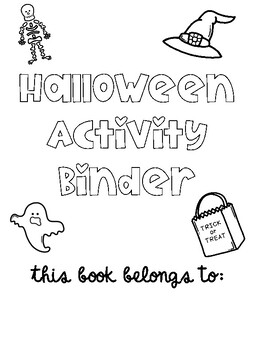 Preview of Halloween Activity Book