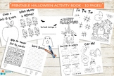 Halloween Activity Book Printable // 10 Activities // 5 Pages