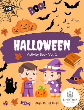 Preview of Halloween Activity Book, Spooky Busy Book, Printable Workbook for Kids