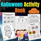 Halloween Activity Book for kids, 44 Halloween-themed work