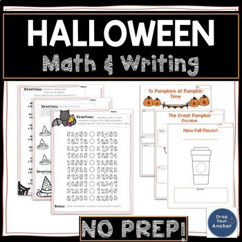 Preview of Halloween Activities Writing and Math