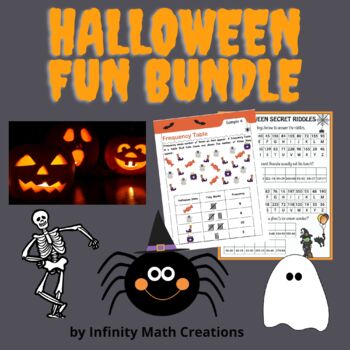 Preview of Halloween Math Activity Bundle:  Arithmetic Fun Pack