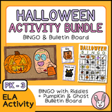 Halloween Activity Bundle | BINGO Riddles + Pumpkins & Gho
