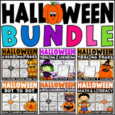 Halloween Activity Bundle: Coloring, Math, Literacy, Traci