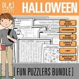 Halloween Activity Bundle | Puzzle Challenges and Word Gam