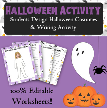 Preview of Halloween Activity : Draw Your Teacher's Halloween Costume! 