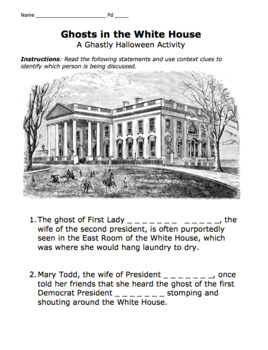 Preview of Halloween Activity: Ghosts in the White House & Presidential Poltergeists