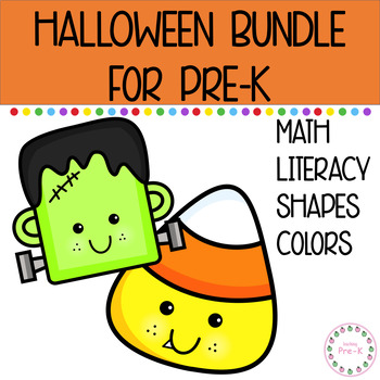 Preview of Halloween Learning Activities Bundle for Pre-K Halloween Math and Literacy