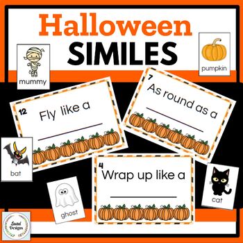 Preview of Halloween Activity- Halloween Similes- PDF/DIGITAL