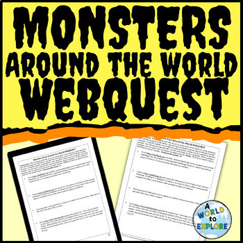 Preview of Halloween Activity Monsters Around the World ELA Research WebQuest