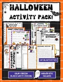 Halloween Activity Pack! No Prep!