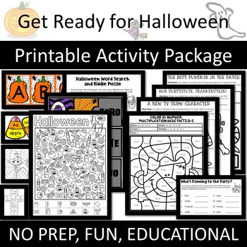 Preview of Halloween Activity Package (Grades 1 – 8)