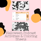 Halloween Activity Podcast Coloring Sheets | Podcast Chara