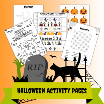Halloween Activity Printables, Halloween Coloring, Halloween Activity Pages