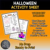 Halloween Activity Sheet