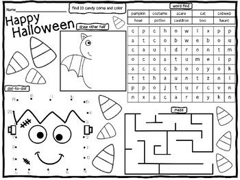 Preview of Halloween Activity Sheets {Texas Twist Scribbles}
