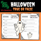 Halloween Activity True or False / Halloween Fun Facts