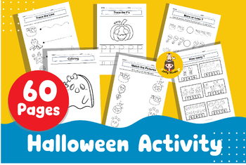 Preview of Halloween Activity Worksheet Preschool and Kindergarten | Homeschool Worksheets