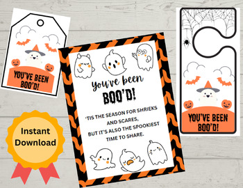 Preview of Halloween Activity- You've Been Boo'd