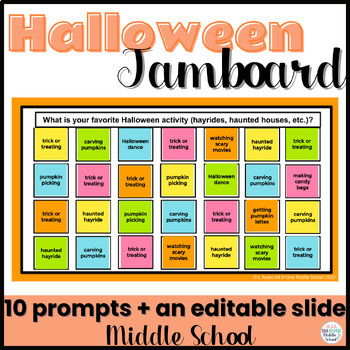 Preview of Halloween Activity for Middle School - Jamboard