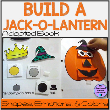 Preview of Halloween Adapted Book Build a Jack-O-Lantern for Autism and Special Education