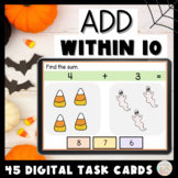 Halloween Adding Within 10 Boom Cards Digital Math Activity