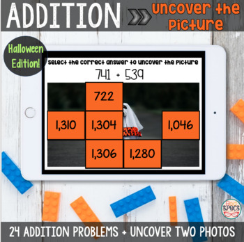 Preview of Halloween Addition Digital Boom Cards: Uncover the Picture