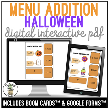 Preview of Halloween Addition Digital Interactive Activity