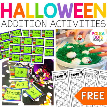 Preview of FREE Halloween Addition Practice | Halloween Math Centers